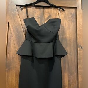 Black peplum dress